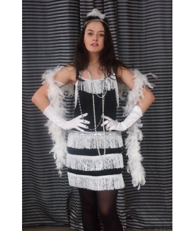 Black and White Flapper ADULT HIRE
